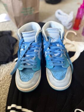 Women’s Light Blue High-Top Air Jordans